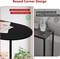 2-Tier Oval Coffee Table with Storage – Farmhouse Black Center Table for Living Room, Home Office, RV, Small Spaces (35.4”x15.7”x14.1”)